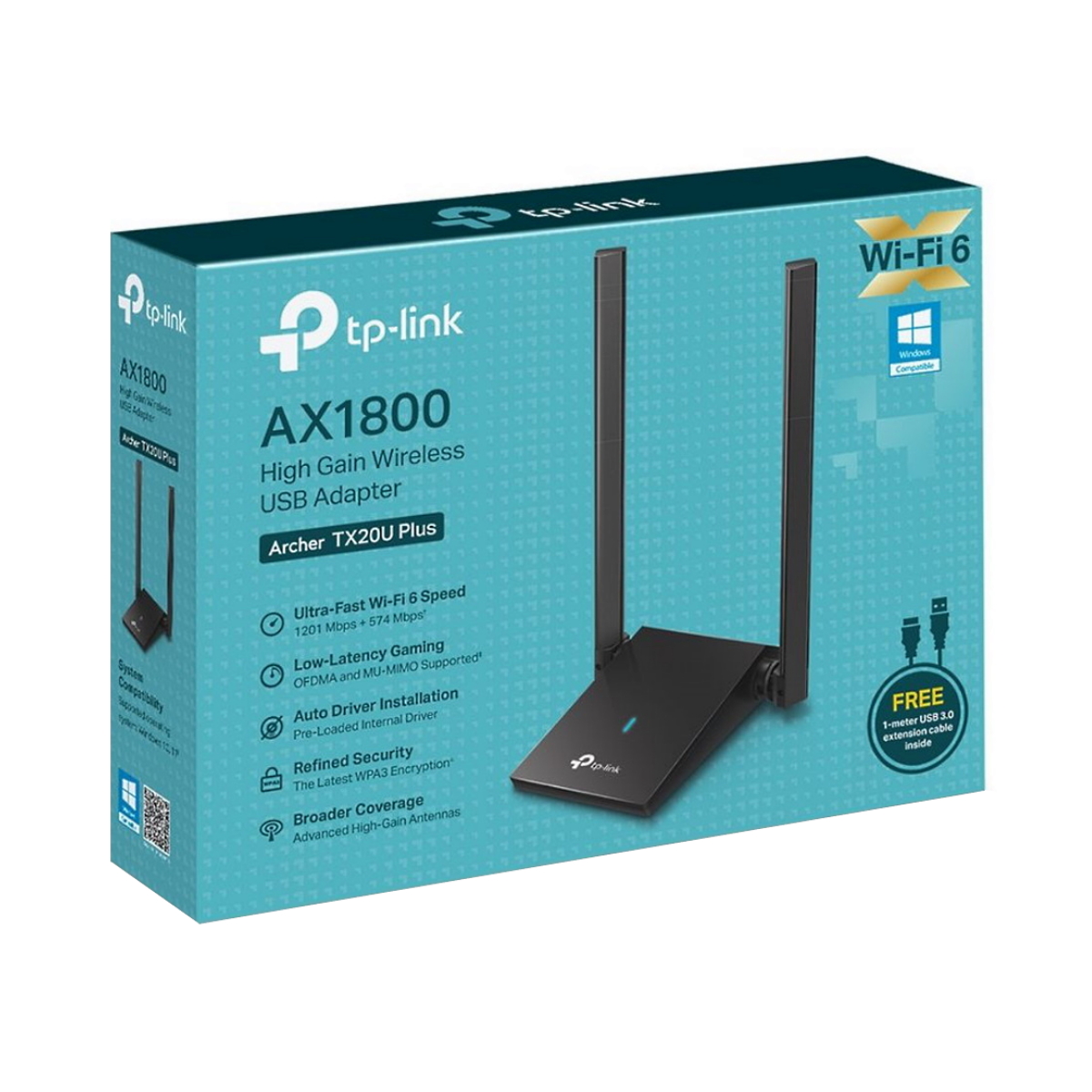 ADAPTADOR WIFI TP-LINK ARCHER TX20U PLUS AX1800 WIFI 6