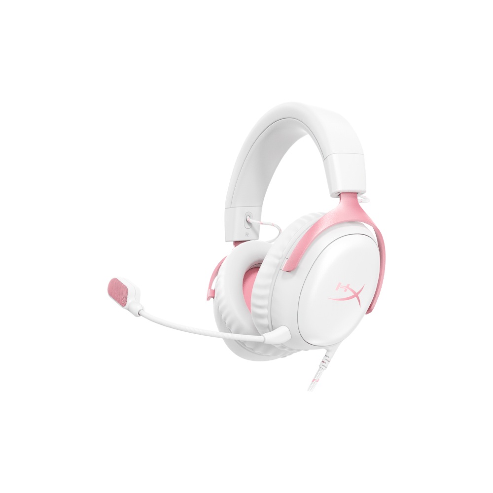 AURICULAR GAMER HYPERX CLOUD III BLANCO Y ROSA