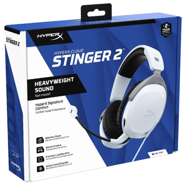 Auricular Gamer Hyperx Cloud Stinger 2 PS5 Blanco