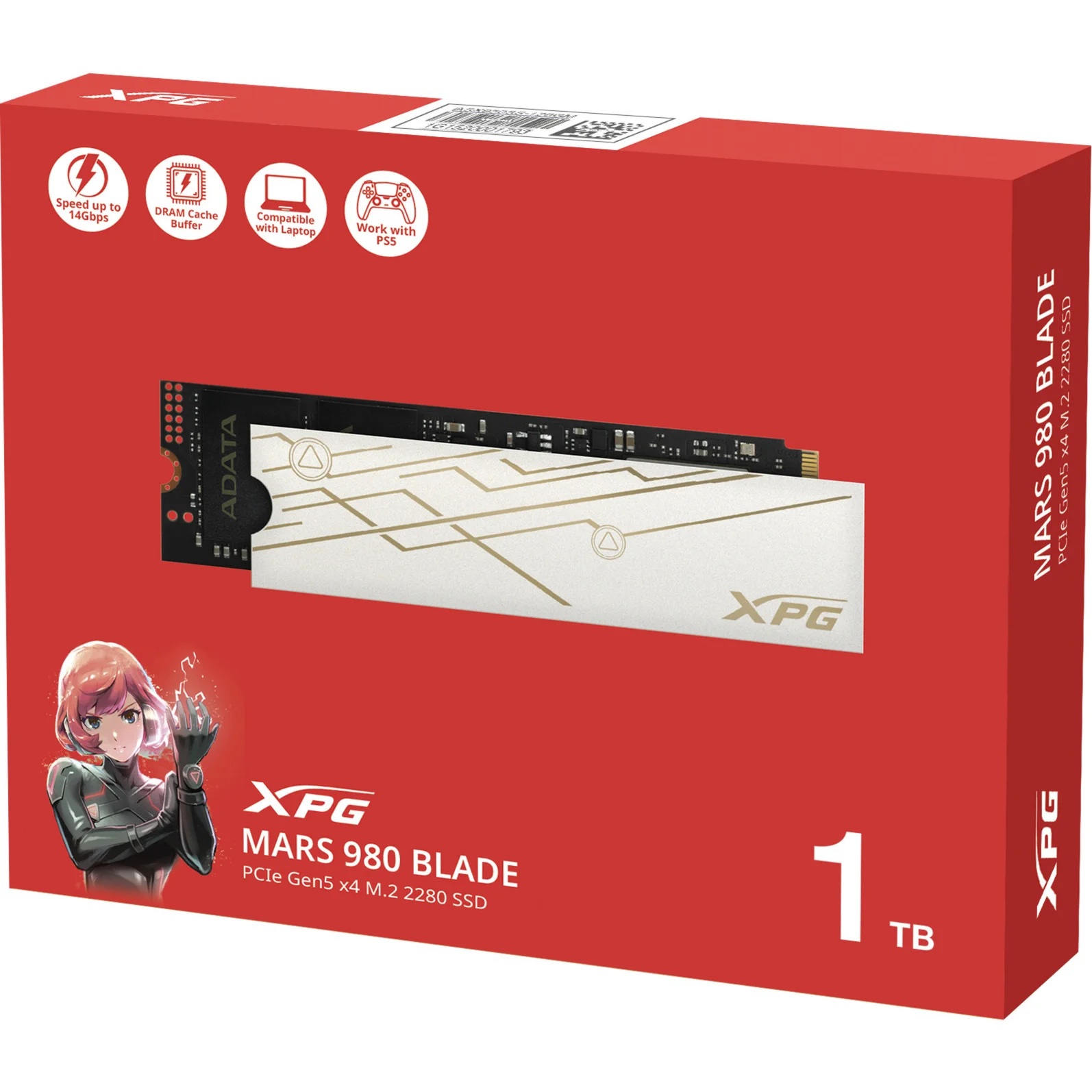 DISCO SOLIDO NVME XPG MARS 980 BLADE 1TB GEN5