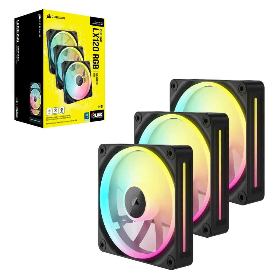 FAN CORSAIR LX120 PACK X3 RGB