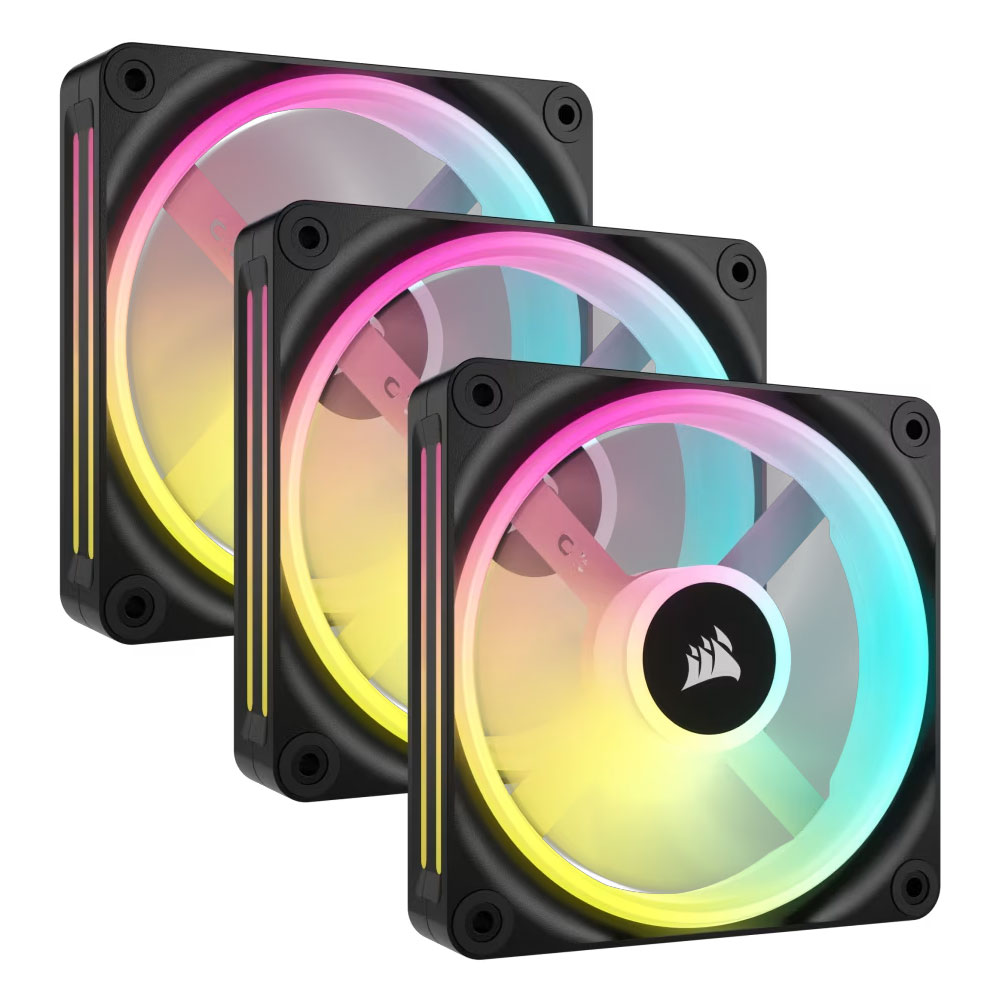 FAN CORSAIR QX120 PACK X3 MAGNETIC DOME RGB