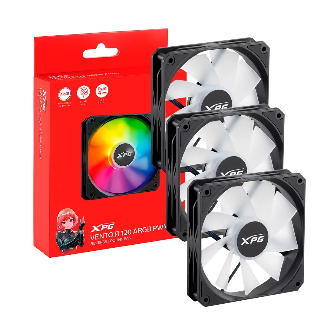 FAN XPG VENTO 120 PACK X3 ARGB