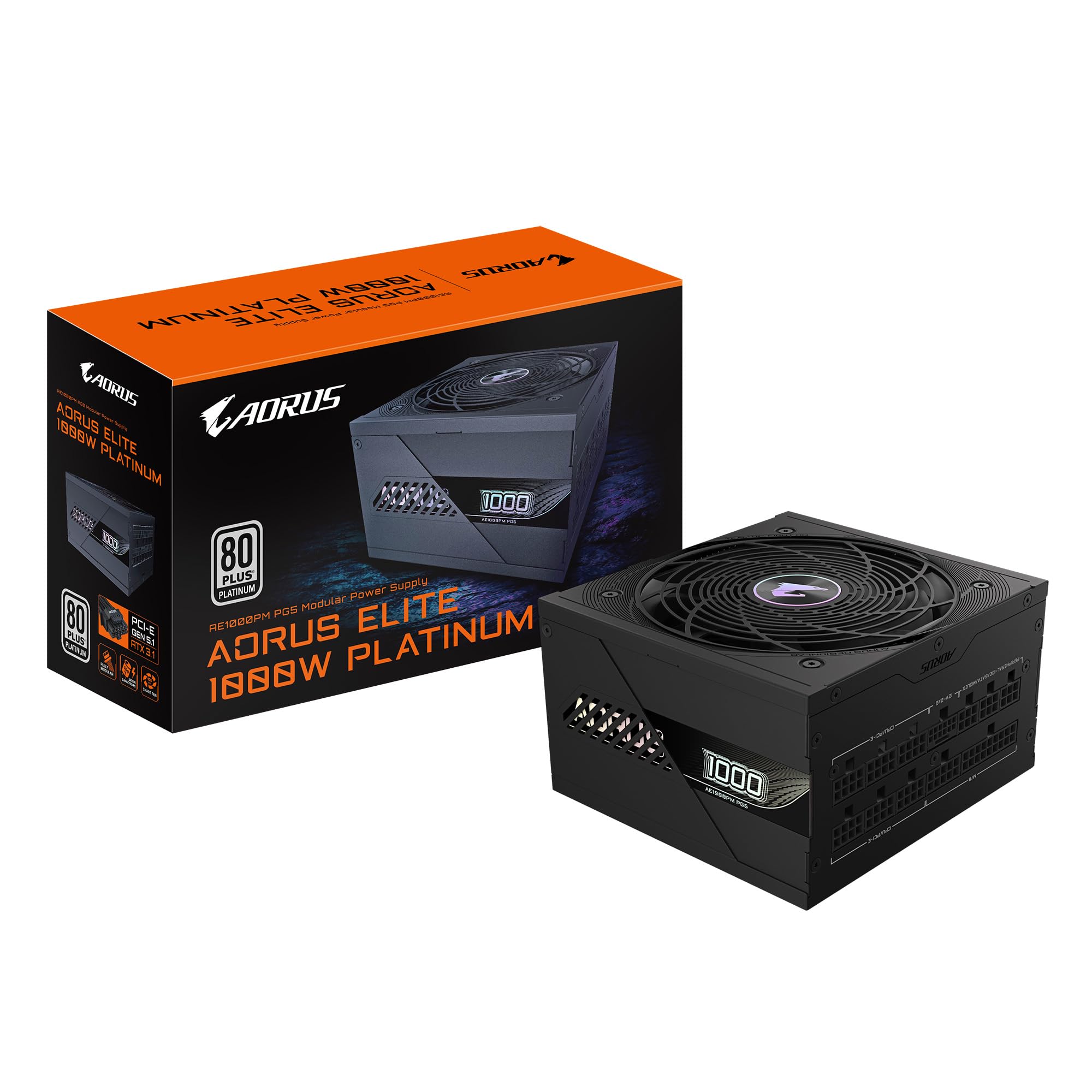 FUENTE AORUS MODULAR 1000W 80PLUS PLATINUM PG5