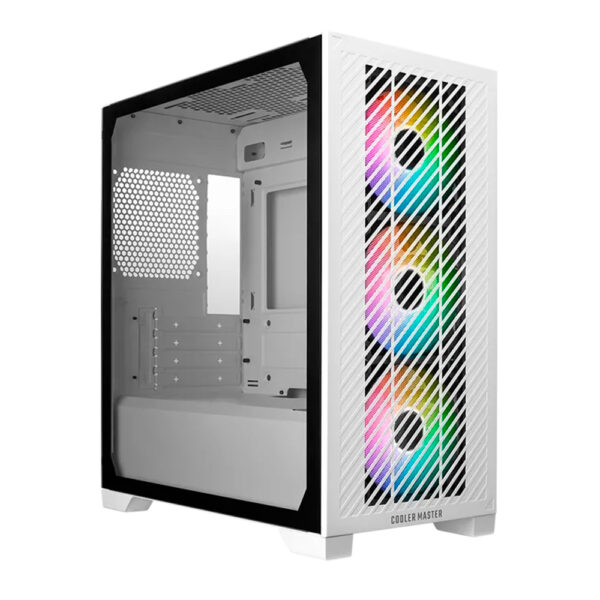 Gabinete Coolermaster Elite 301 Blanco ARGB fx3