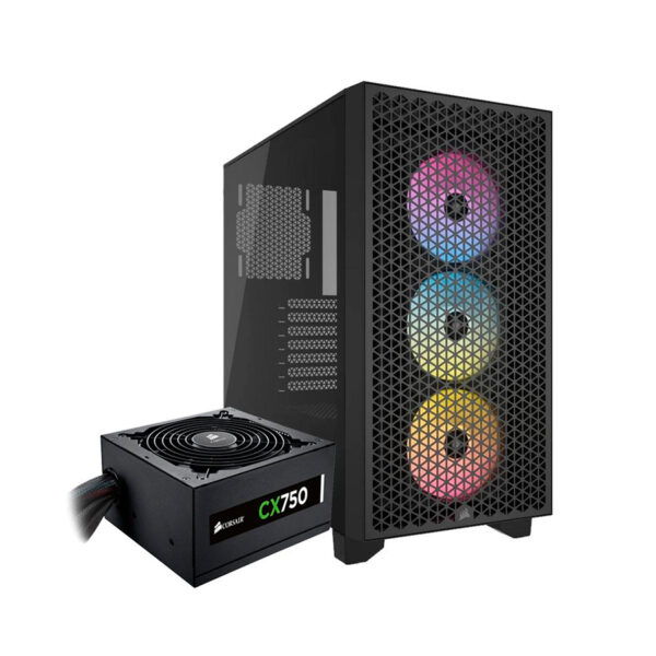 Gabinete Corsair 3000D Airflow RGB+Fuente CX750W Bronze
