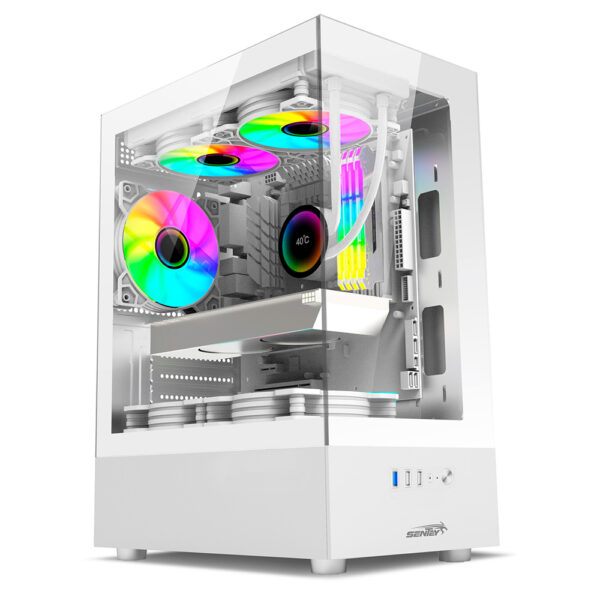 Gabinete Sentey H10 6100-SF Blanco ARGB fx5