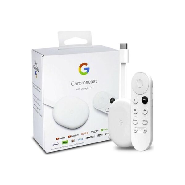 Google Chromecast 4GEN Con Control Blanco (Sin fuente)