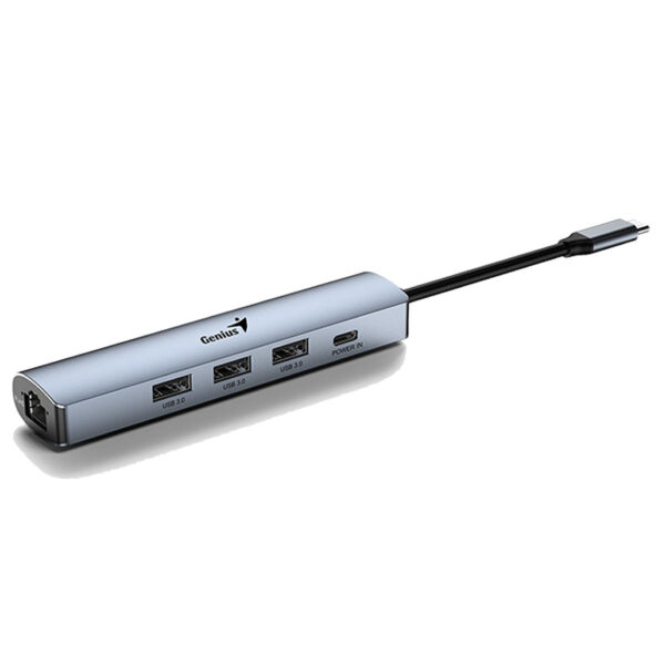 Hub Genius UH-545 USB-C A USB-Cx1/USB-Ax3/RJ45x1