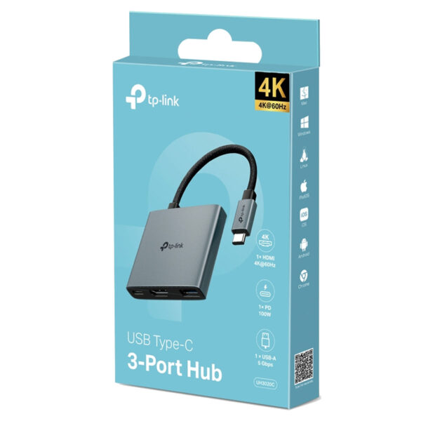 Hub Tp-Link UH3020C USB-C A HDMI/USB3.0/USB-C