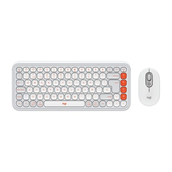Kit Teclado Y Mouse Wireless Logitech Pop Icon Blanco