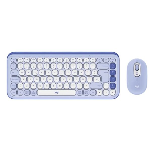 Kit Teclado Y Mouse Wireless Logitech Pop Icon Lila