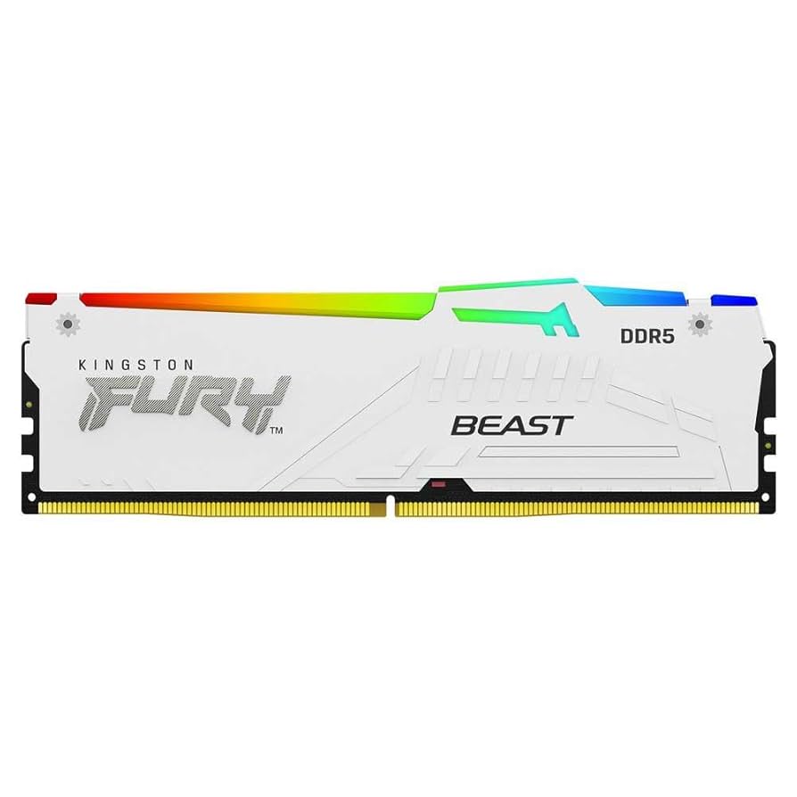 MEMORIA KINGSTON FURY BEAST DDR5 16GB 5600MHZ BLANCA RGB