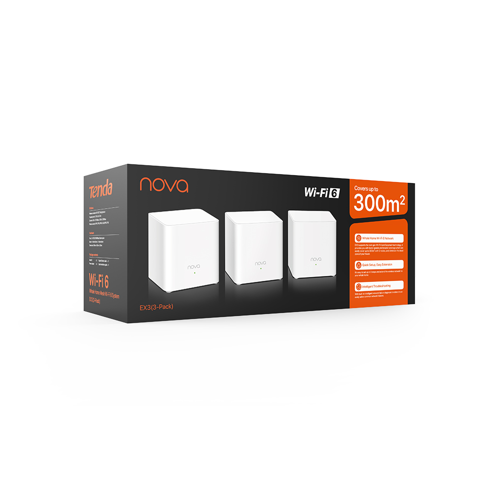 MESH TENDA NOVA MX3 AX1500 WIFI6 (PACK DE 3)