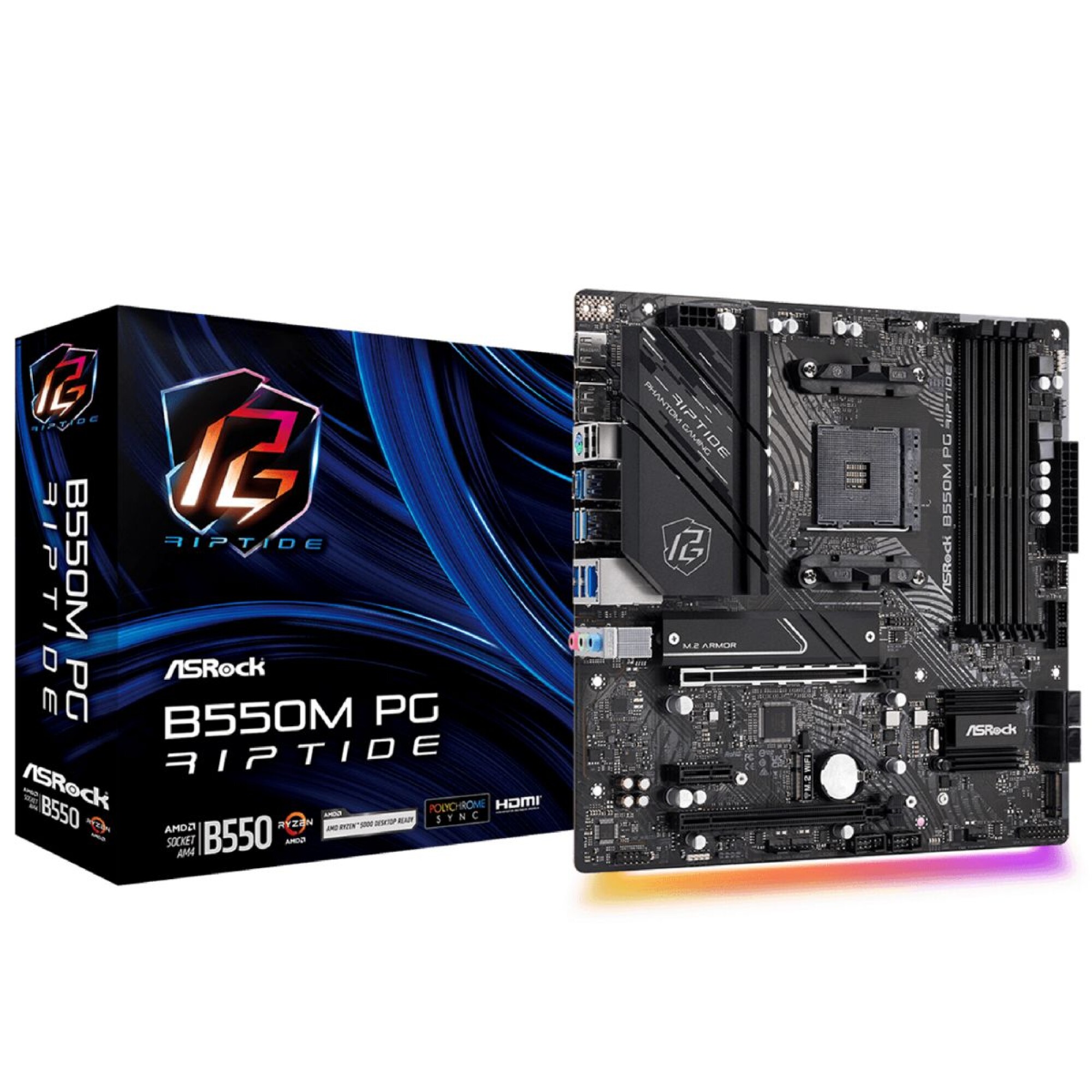 MOTHERBOARD AM4 ASROCK B550M PG RIPTIDE