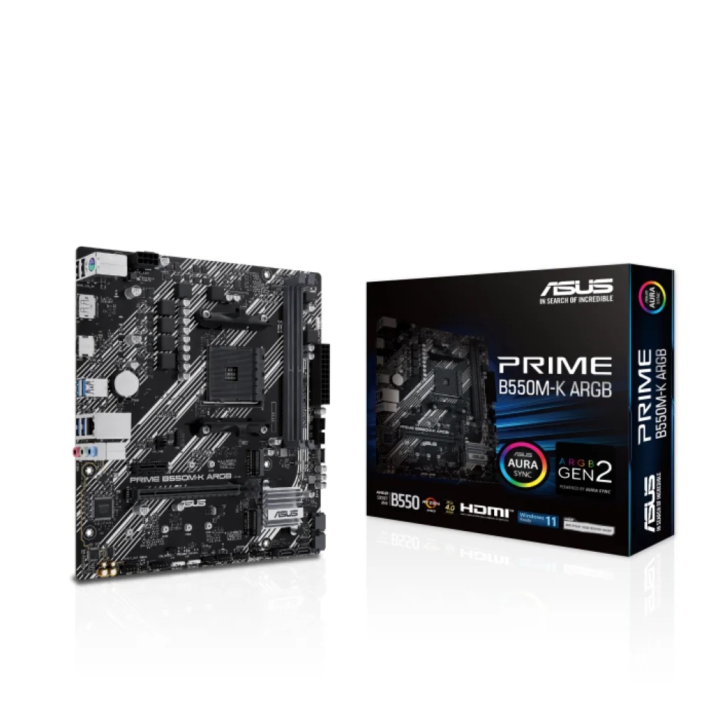 MOTHERBOARD AM4 ASUS PRIME B550M-K ARGB