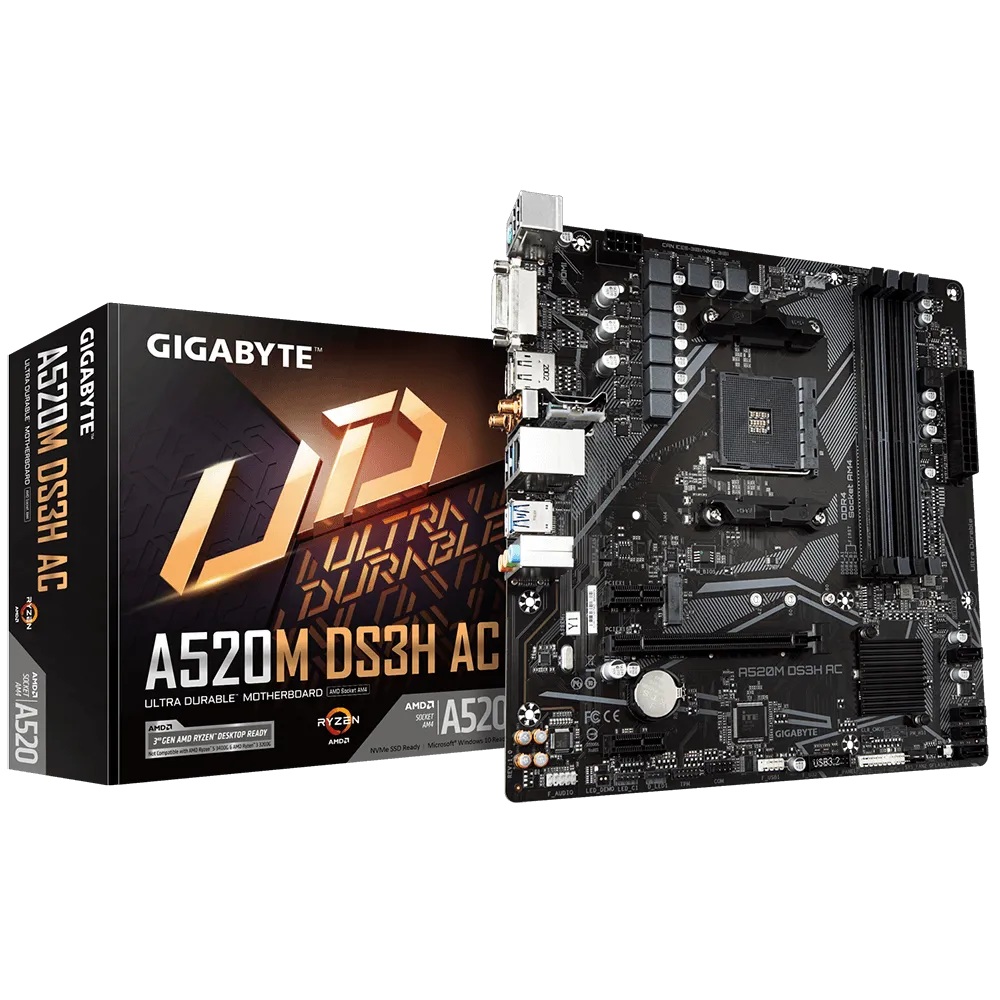 Motherboard AM4 Gigabyte A520M DS3H AC