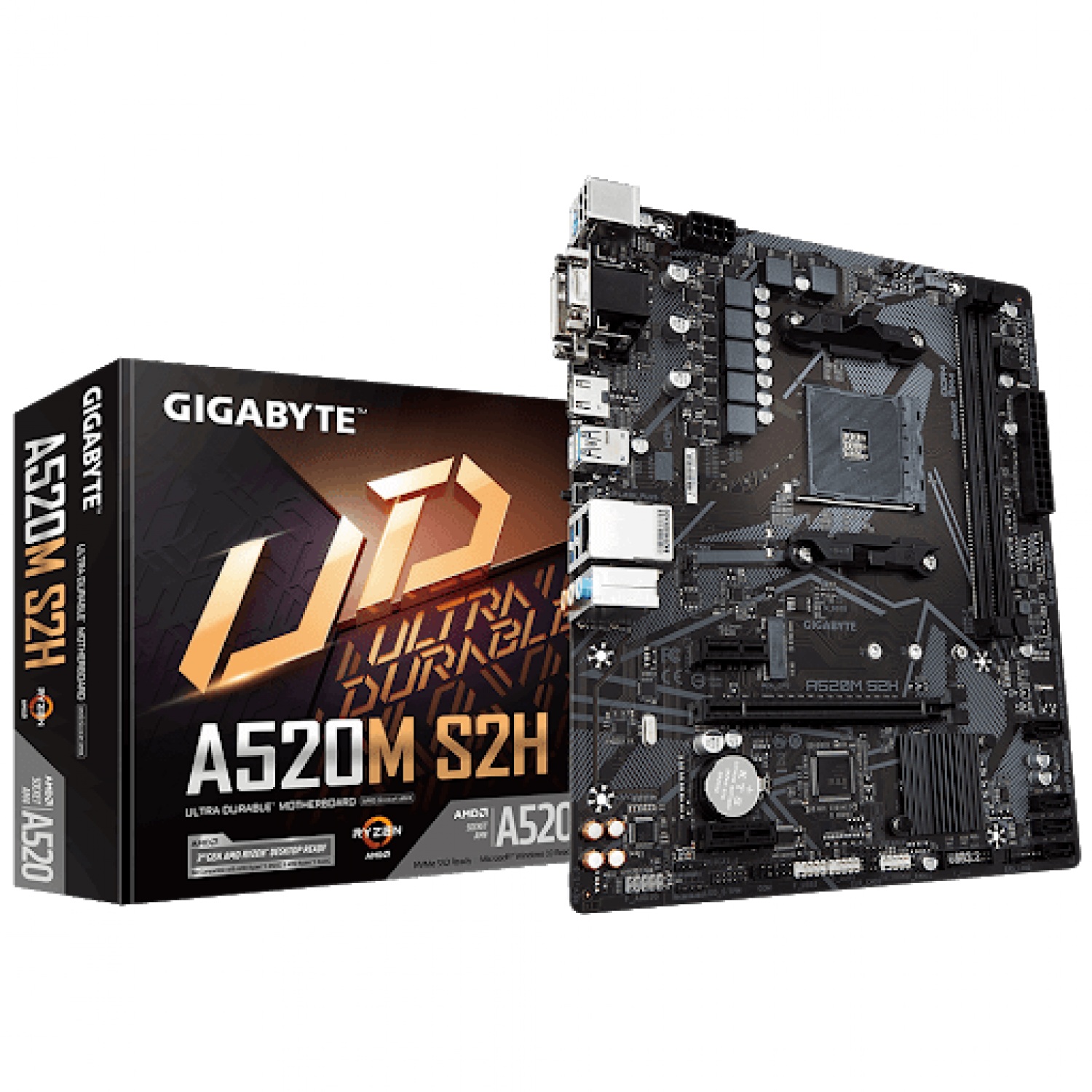 MOTHERBOARD AM4 GIGABYTE A520M S2H