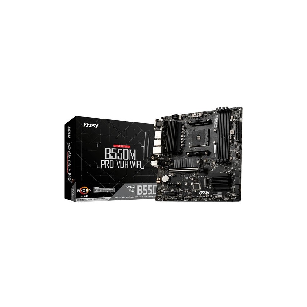 MOTHERBOARD AM4 MSI B550M PRO-VDH WIFI D4