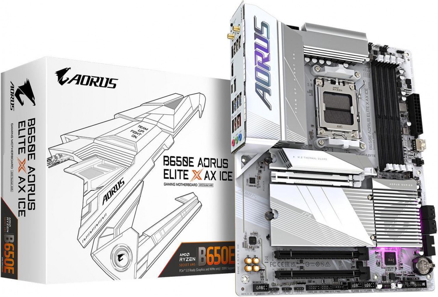 MOTHERBOARD AM5 GIGABYTE AORUS B650E ELITE X BLANCO