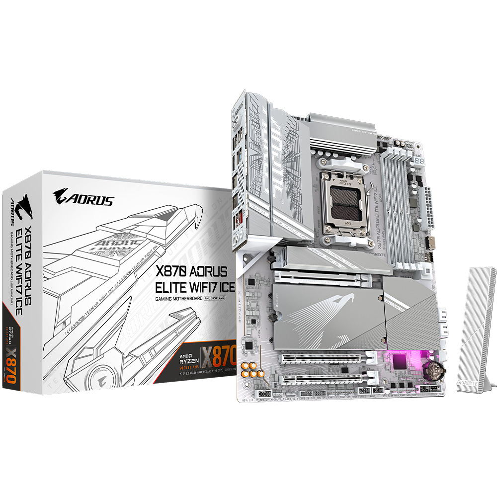 MOTHERBOARD AM5 GIGABYTE AORUS X870 A ELITE WIFI 7 BLANCO