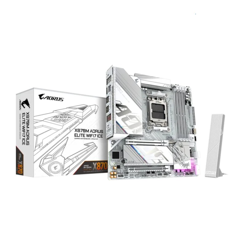 MOTHERBOARD AM5 GIGABYTE AORUS X870M ELITE WIFI 7 BLANCO