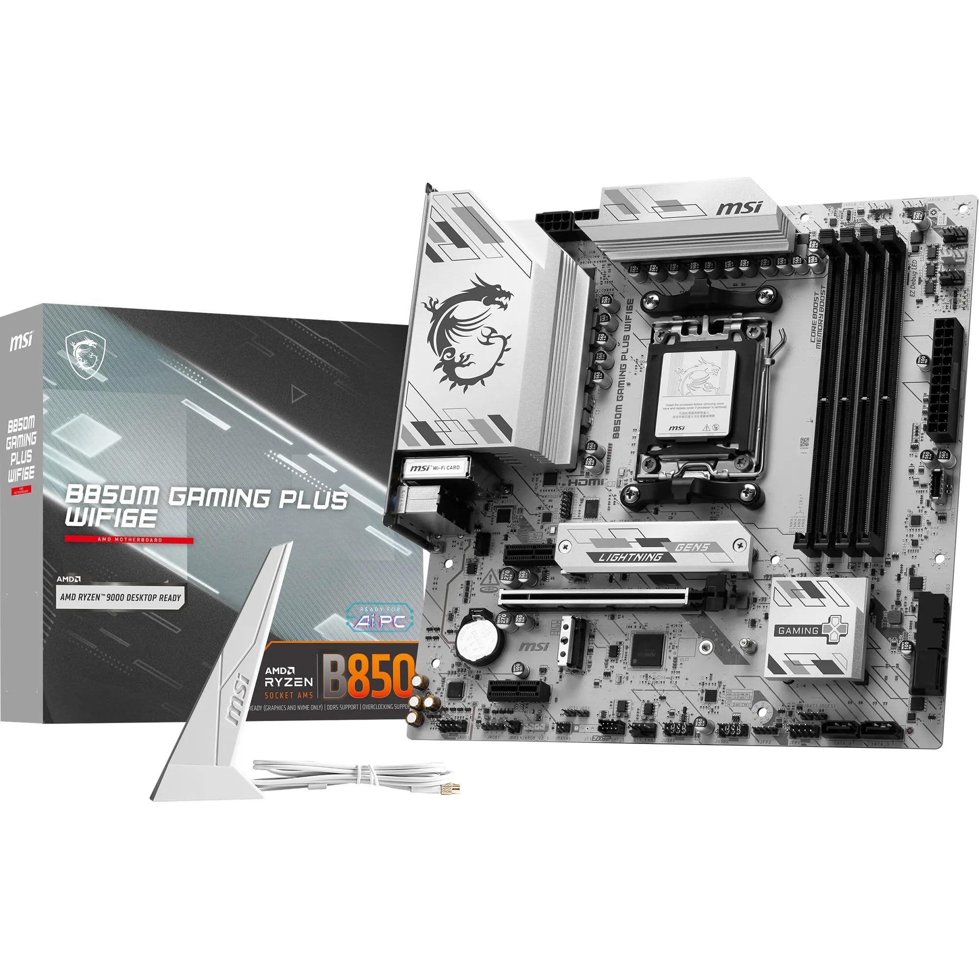 MOTHERBOARD AM5 MSI B850M GAMING PLUS WIFI 6E