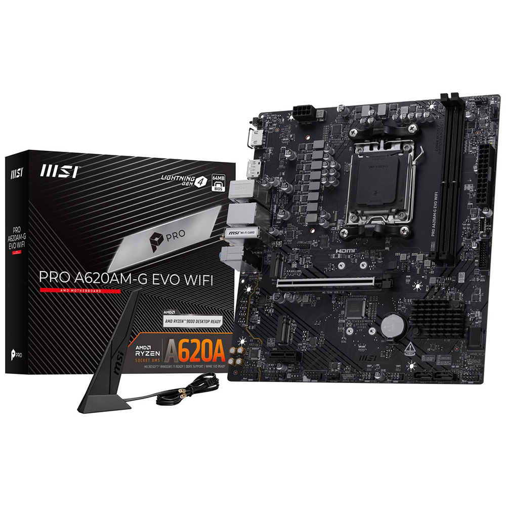 MOTHERBOARD AM5 MSI PRO A620AM-G EVO WIFI D5
