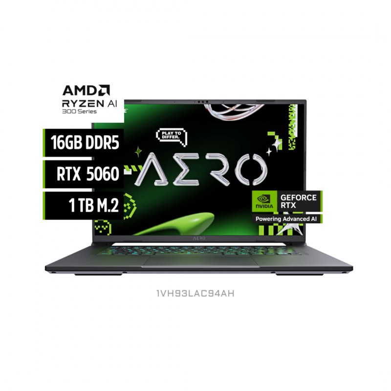 NOTEBOOK GIGABYTE AERO X16 -RYZEN7 AI 350/16GB-D5/1TB/W11/RTX5060