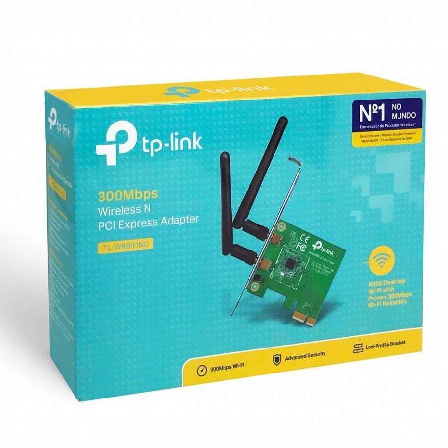 ADAPTADOR WIFI TP-LINK TL-WN881ND PCIE 2.4GHZ 300MBPS