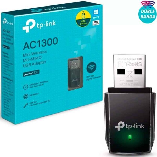 Adaptador Wifi Tp-Link Archer T3U USB AC1300 Mu Mimo