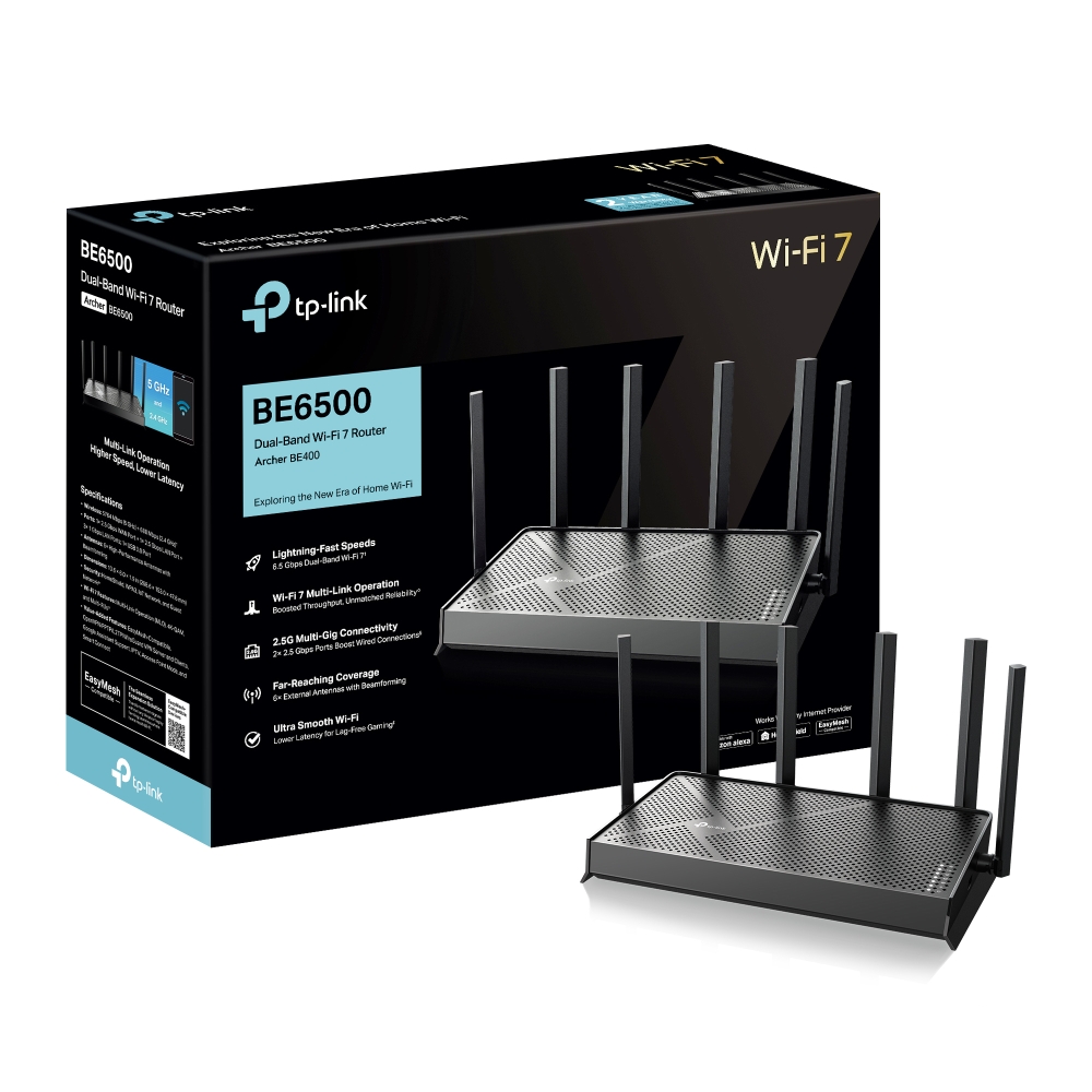 ROUTER TP-LINK ARCHER BE400 BE6500 WIFI 7 DUAL BAND