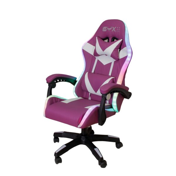 Silla Gamer Syx GC-S02 Violeta y Blanco