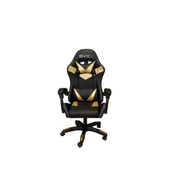 Silla Gamer Syx GC-S02 Negro y Dorado