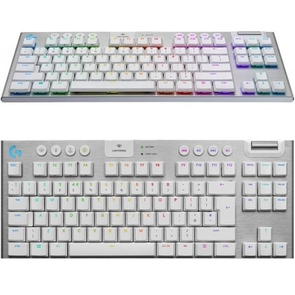 Teclado Mecanico Wireless Logitech G915 Tkl Blanco (Tactil) RGB