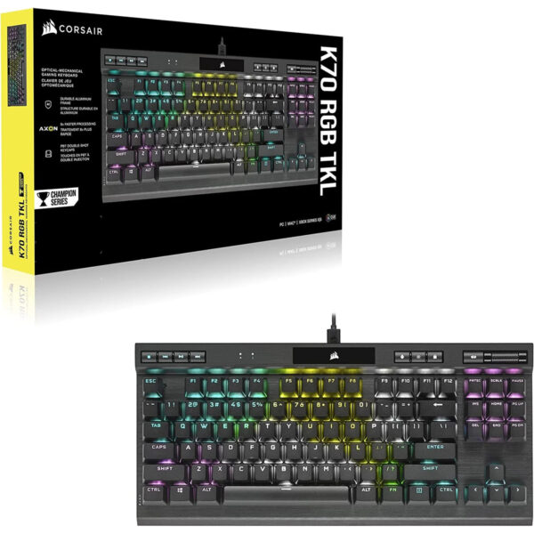 Teclado Mecanico Corsair K70 TKL (OPX) Champion Series RGB