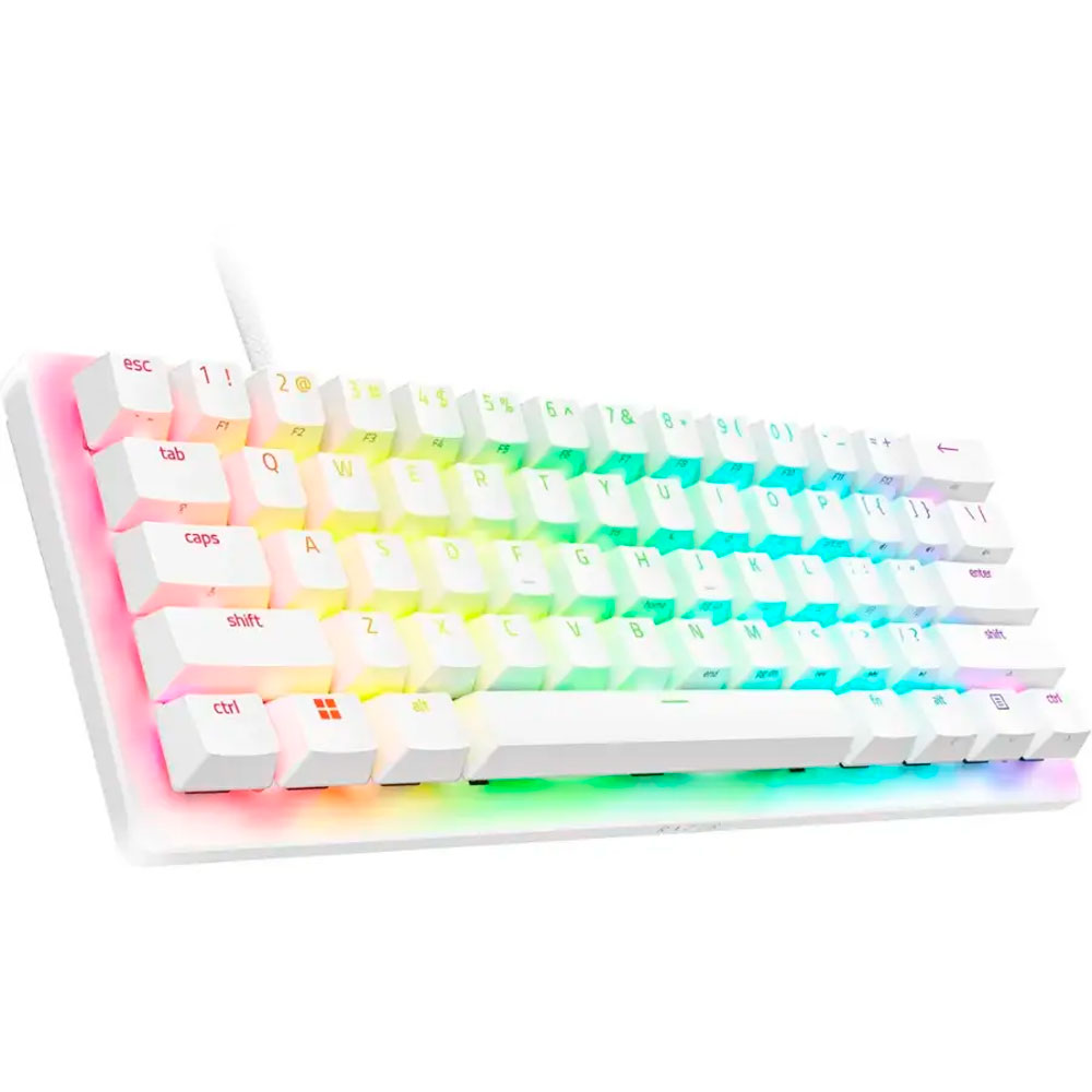 Teclado Mecanico Razer Huntsman V3 Pro Mini (Analog Optical) Blanco RGB