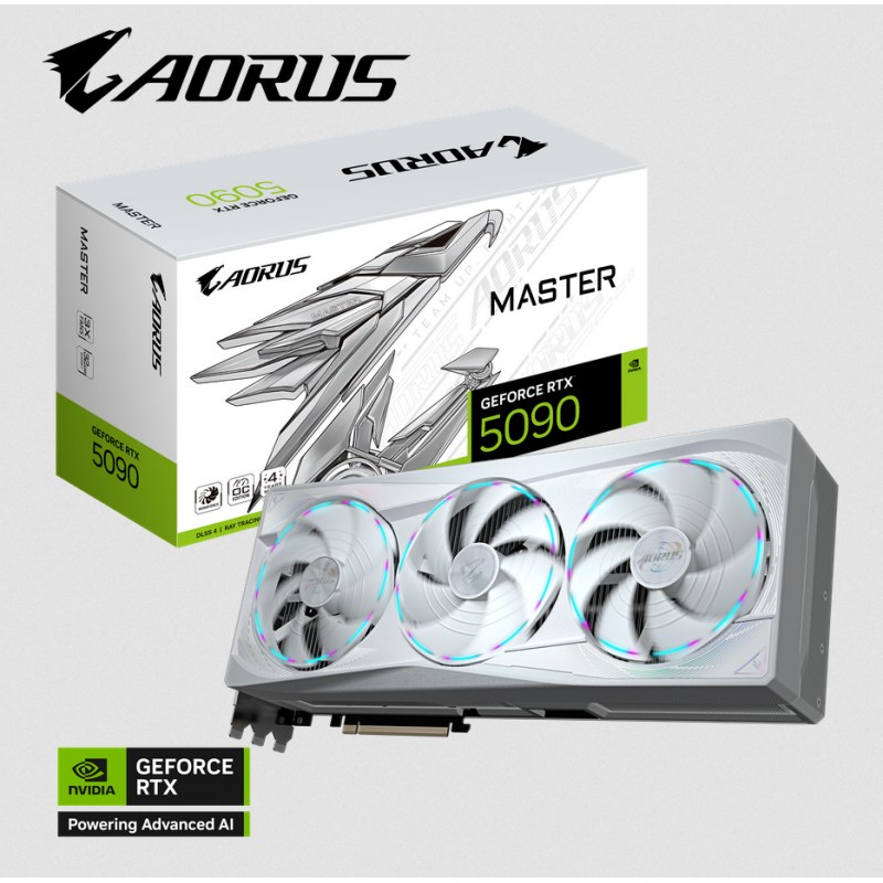 Video Geforce Aorus Master Ice RTX 5090 32GB Blanca