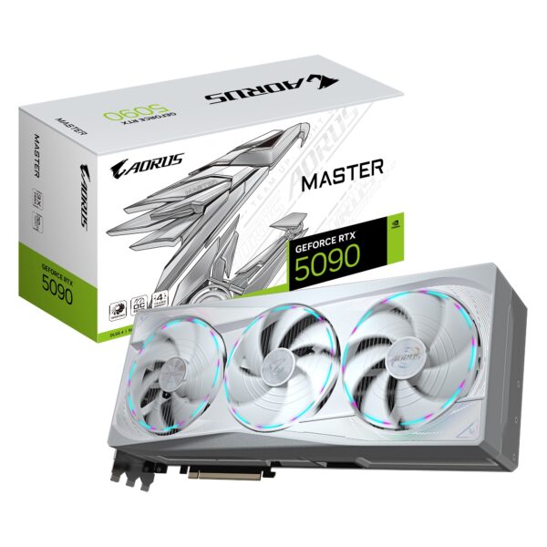 Video Geforce Gigabyte Aorus Master Ice RTX 5090 32GB Blanca