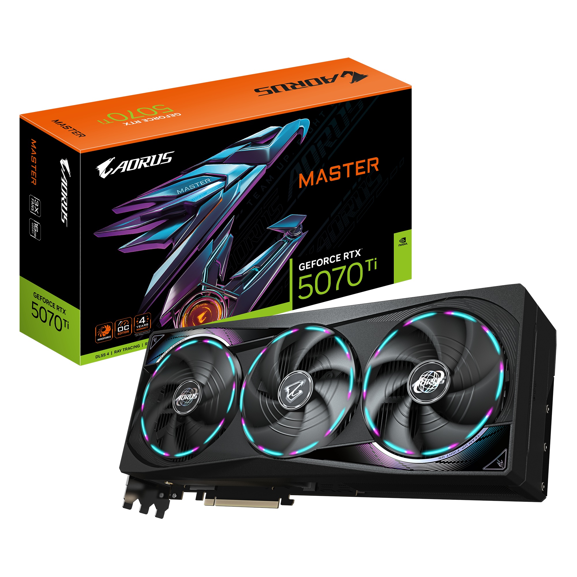 VIDEO GEFORCE GIGABYTE AORUS MASTER RTX 5070 TI 16GB