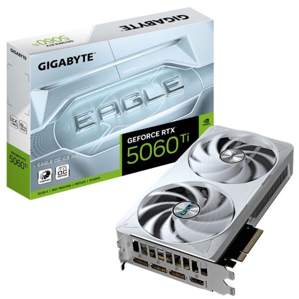 Video Geforce Gigabyte Eagle Ice RTX 5060 TI 8GB OC Blanca