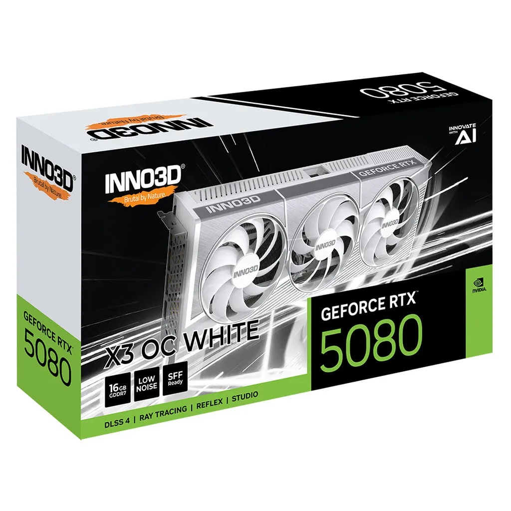 VIDEO GEFORCE INNO3D X3 RTX 5080 16GB D7 OC BLANCA