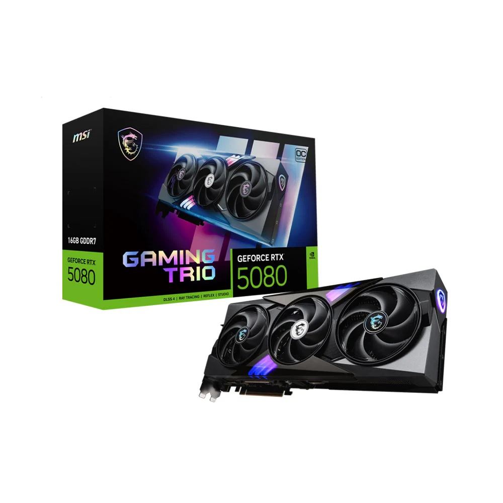 VIDEO GEFORCE MSI GAMING TRIO RTX 5080 16GB D7 OC