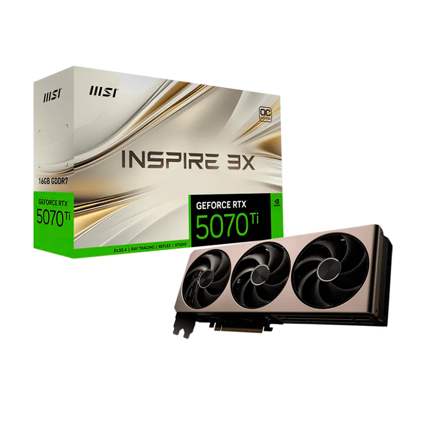 VIDEO GEFORCE MSI INSPIRE 3X RTX 5070 TI 16GB OC