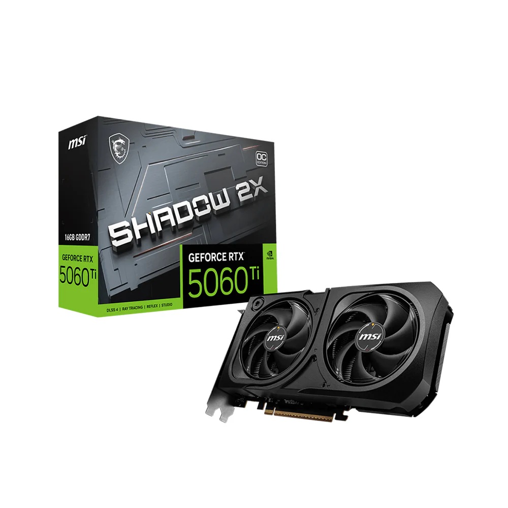 Video Geforce Msi Shadow 2X RTX 5060 TI 8GB OC Plus