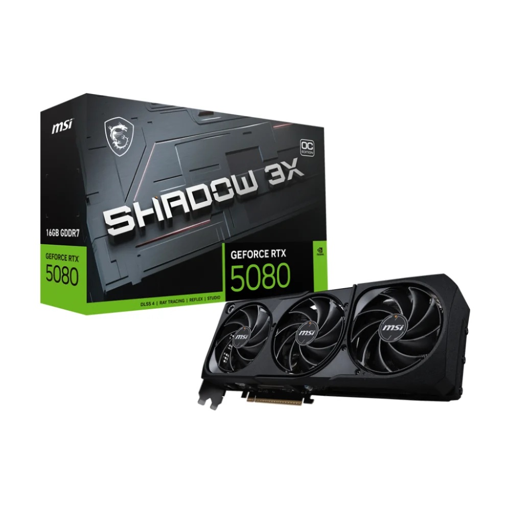 VIDEO GEFORCE MSI SHADOW 3X RTX 5080 16GB D7 OC