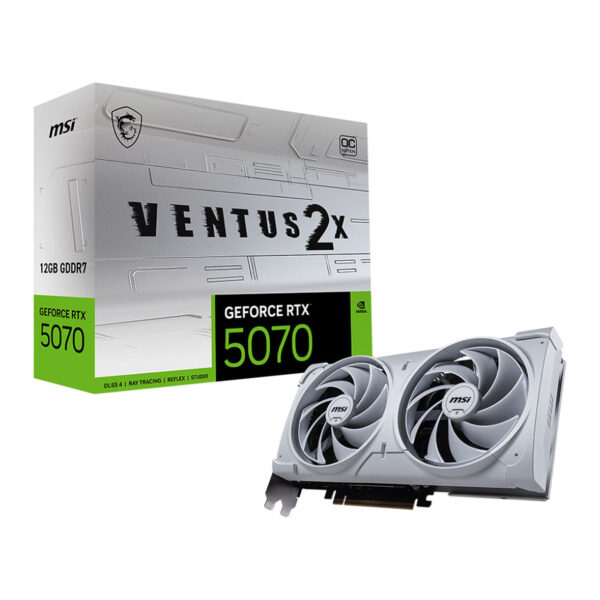 Video Geforce Msi Ventus 2X RTX 5070 12GB OC Blanca