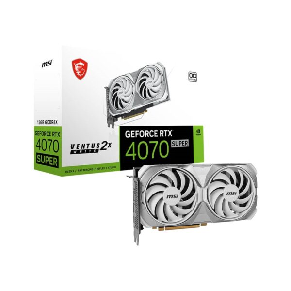 Video Geforce Msi Ventus 2X RTX 4070 SUPER 12GB OC Blanca
