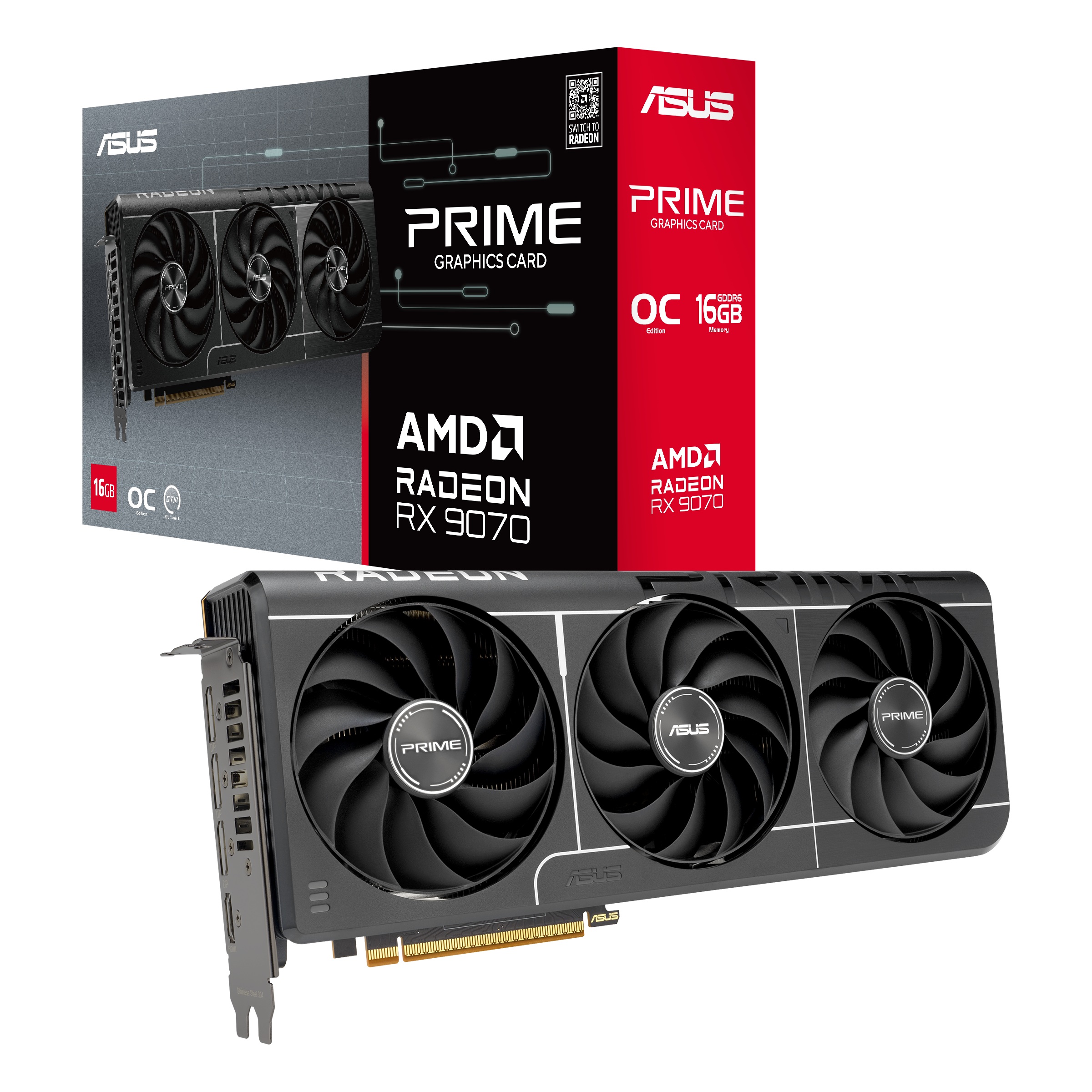 Video Radeon Asus Prime RX 9070 Evo 16GB OC