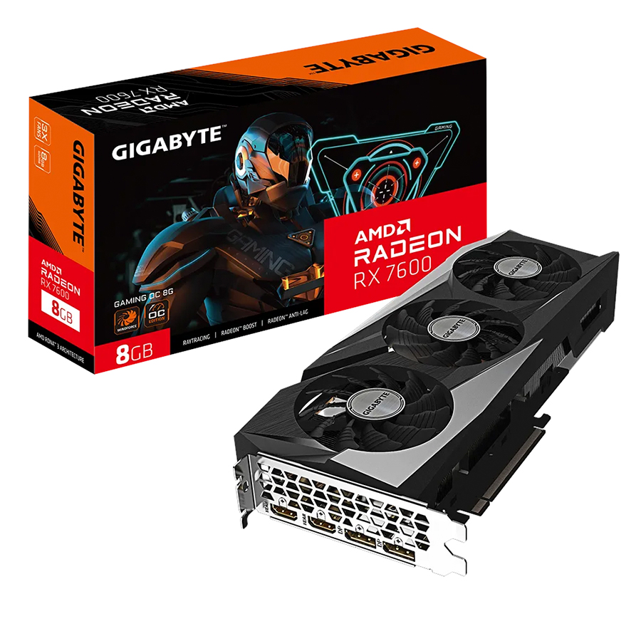 VIDEO RADEON GIGABYTE GAMING RX 7600 8GB OC